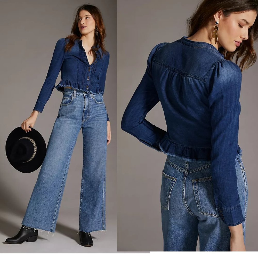 Anthropologie Pilcro Slim Buttondown